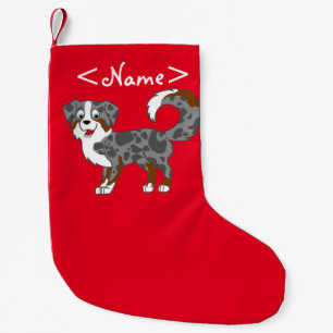 Blauer Merle australischer Schäfer-Hund Kleiner Weihnachtsstrumpf