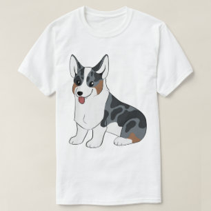 Blauer Merle Corgi T-Shirt