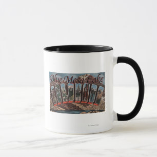 Blauer Mesa See, Colorado - große Buchstabe-Szene Tasse
