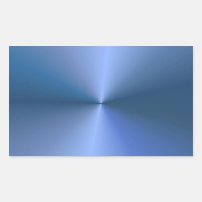 Blauer metallischer Look Blank Trendy Template Ele Rechteckiger Aufkleber (Vorderseite)