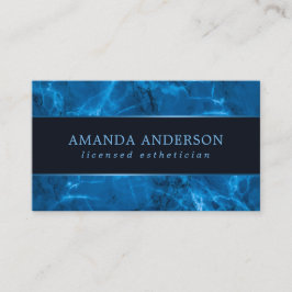 Blauer Metallrahmen und Marmor| Visitenkarte
