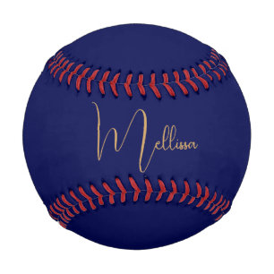 Blauer minimalistischer benutzerdefinierter Name  Baseball