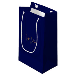 Blauer minimalistischer benutzerdefinierter Name  Kleine Geschenktüte