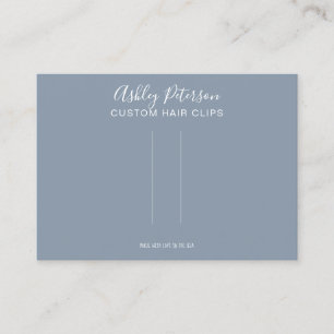 Blauer minimalistischer, eleganter Friseursalon Visitenkarte