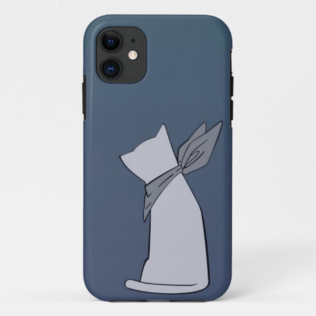 Blauer Minimalistischer Katze iPhone 5 Kasten Case-Mate iPhone Hülle (Rückseite)