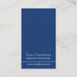 Blauer Minimalistischer minimaler schlichter Visitenkarte