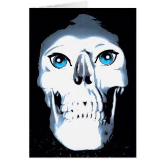 Blauer Mit Augen Skull