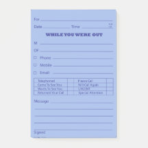 Blauer Mitteilungs-Posten ist es