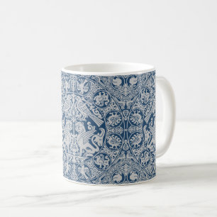 Blauer mittelalterlicher Menagerie-Becher Kaffeetasse