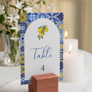 Blauer Mittelmeerraum Tischnummer von Tile und Zit