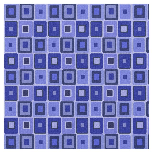 Blauer Mod Square Stoff (Nahaufnahme)