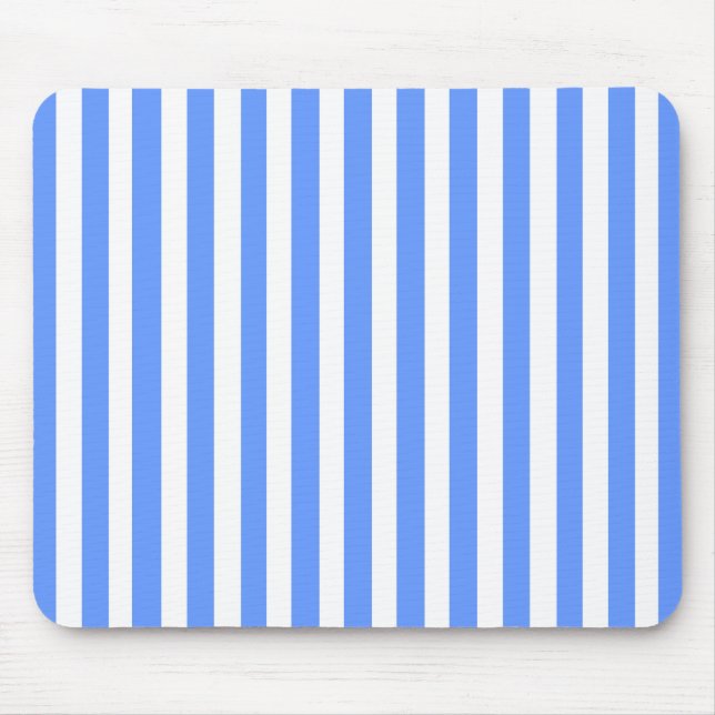 Blauer moderner Streifen Mousepad (Vorne)