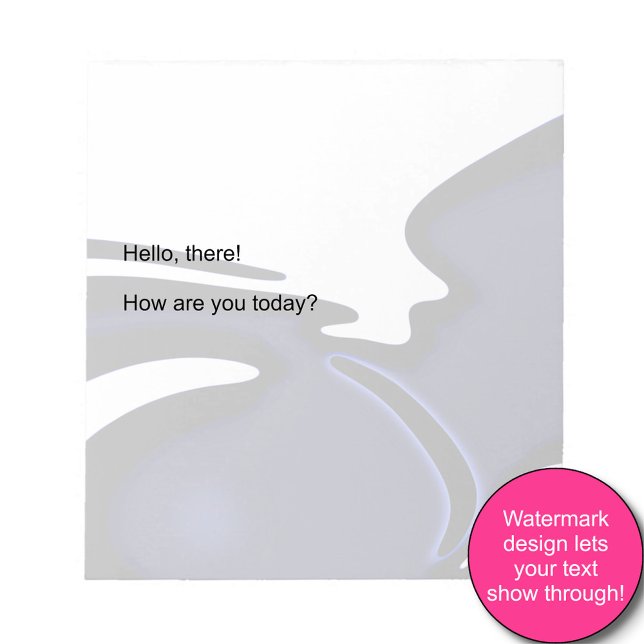 Blauer Mond: Abstrakt Blau, Weiß und Schwarz Notizblock (Von Creator hochgeladen)