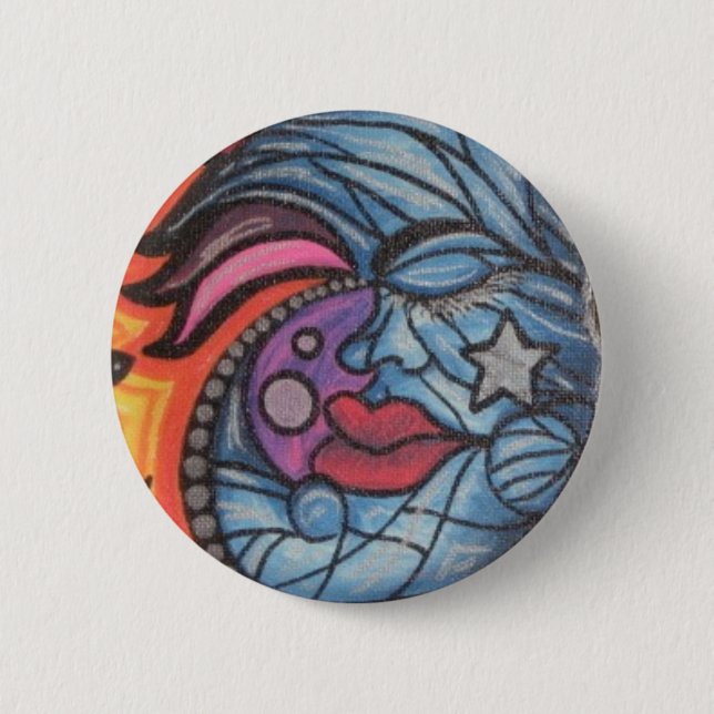 Blauer Mond Button (Vorderseite)