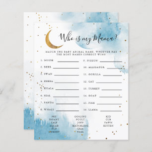 Blauer Mond, der mein Mama Baby Duschspiel ist