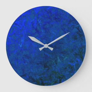 Blauer Mond Große Wanduhr
