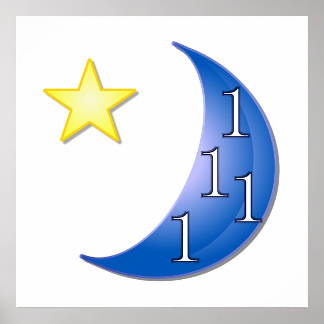Blauer Mond individuell einstellbar Poster (Vorne)