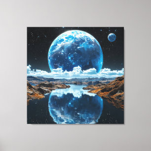 Blauer Mond Leinwanddruck
