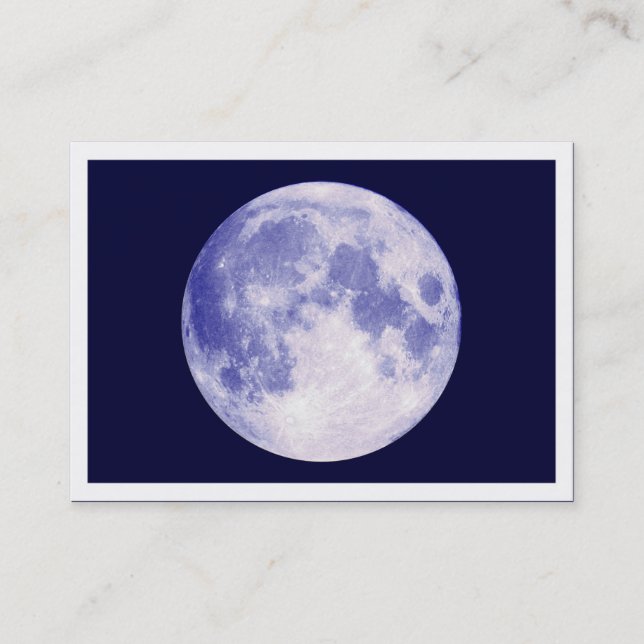 Blauer Mond, Mini-Foto Visitenkarte (Vorderseite)