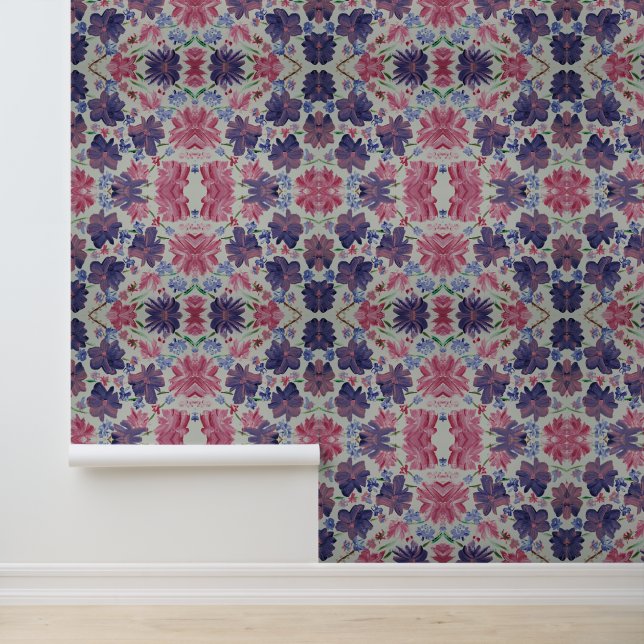 Blauer Mond Rose Bläschenschalen und -kleber Tapete (Anwendung)