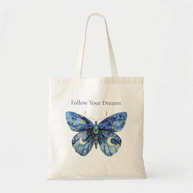 Blauer Mond Schmetterling Tragetasche (Vorne)