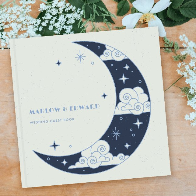 Blauer Mond & Sterne Himmelhochzeit-Gästebuch Gästebuch (Von Creator hochgeladen)