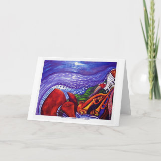 Blauer Mond über Chicago-GRUSS-KARTE Karte