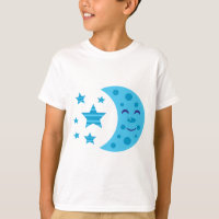 Blauer Mond und gestreifte Sterne