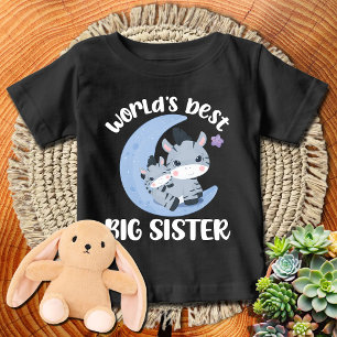 Blauer Mond Zebra 🦓 Weltbeste große Schwester   W Baby T-shirt