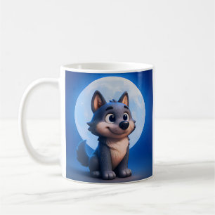 Blauer Mondwolf Kaffeetasse