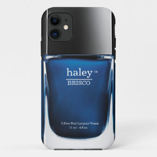 Blauer Monogramm-Nagellack-Flasche iPhone Kasten Case-Mate iPhone Hülle