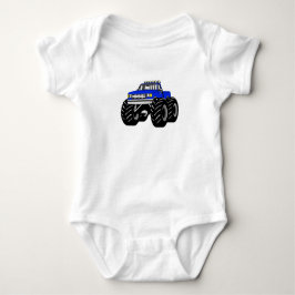 Blauer Monster-LKW Baby Strampler