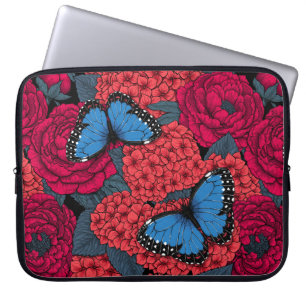 Blauer Morpho-Garten Laptopschutzhülle