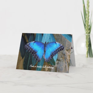 Blauer Morpho-Schmetterling Geburtstag Karte