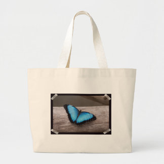Blauer Morpho Schmetterling Jumbo Stoffbeutel