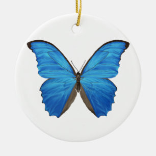 Blauer Morpho Schmetterling Keramikornament