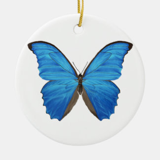 Blauer Morpho Schmetterling Keramikornament