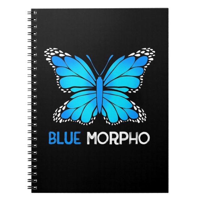 Blauer Morpho Schmetterling Notizblock (Vorderseite)