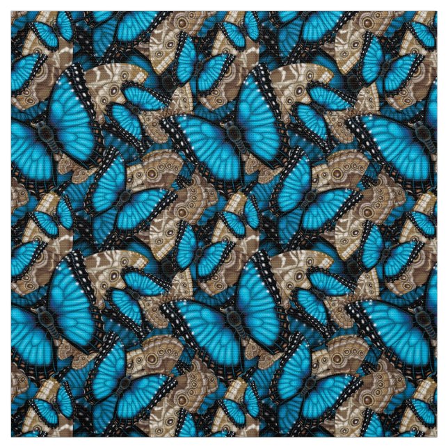 Blauer Morpho Schmetterling Stoff (Muster)