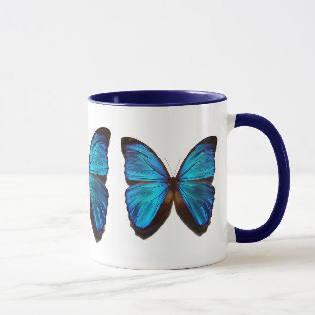 Blauer morpho Schmetterling Tasse (Rechts)