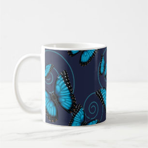 Blauer Morpho Strudel-Schmetterling Tasse