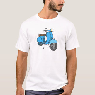 Blauer Motorroller (Vespa) T-Shirt
