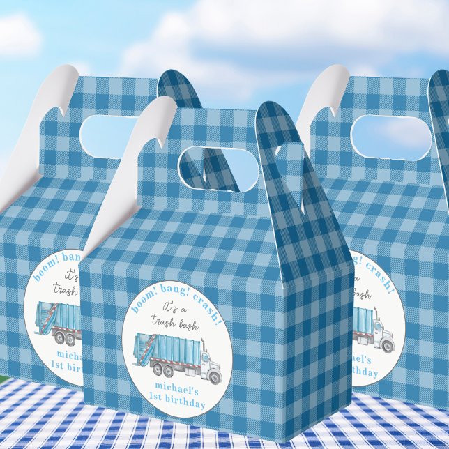 Blauer Müllwagen Geburtstag Personalisiert Geschenkschachtel (Von Creator hochgeladen)
