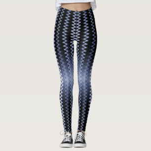 Blauer Muster Akzent Pillow Leggings