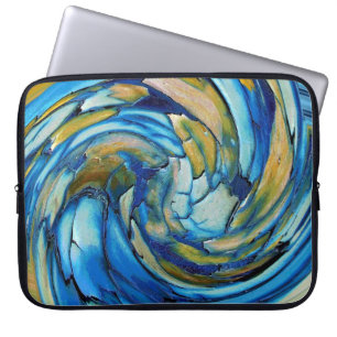 Blauer N Goldener Delphin vs Adler Laptop-Hülle Laptopschutzhülle