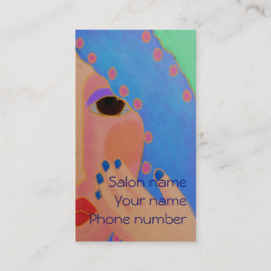 Blauer Nagellack Terminkarte