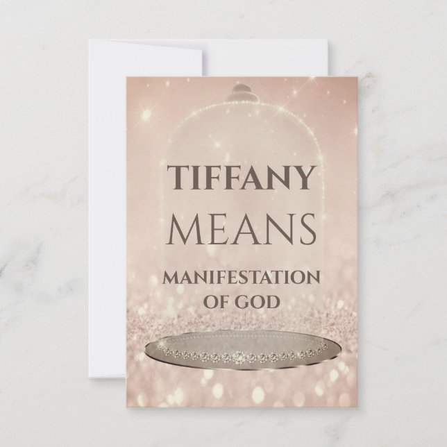 Blauer Name bedeutet Glitzer Rose Süß 16. Einladung (Vorderseite)