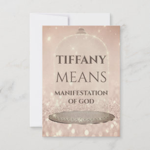 Blauer Name bedeutet Glitzer Rose Süß 16. Einladung