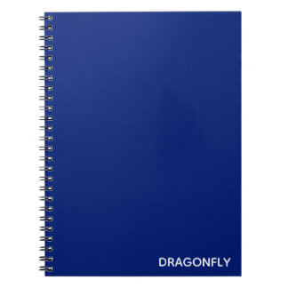 Blauer Name der Libelle Notizblock