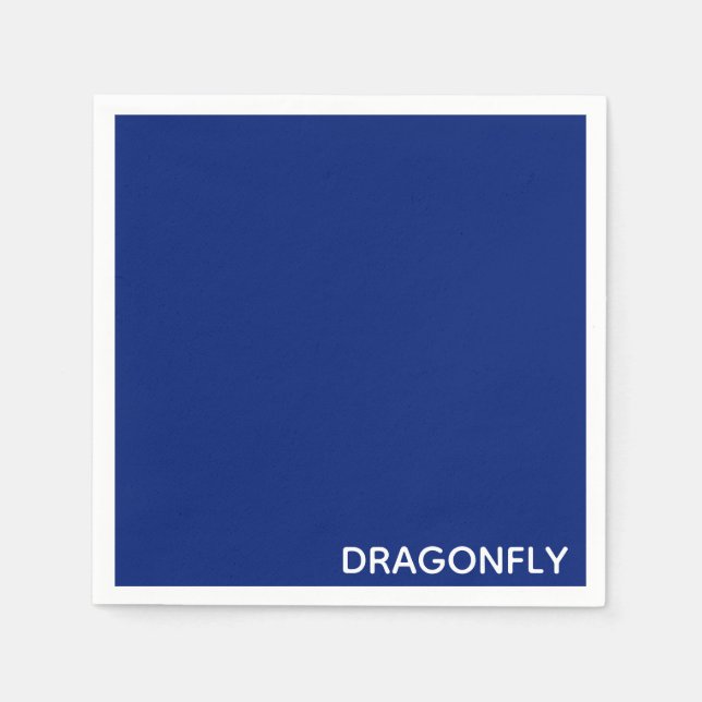 Blauer Name der Libelle Serviette (Vorderseite)